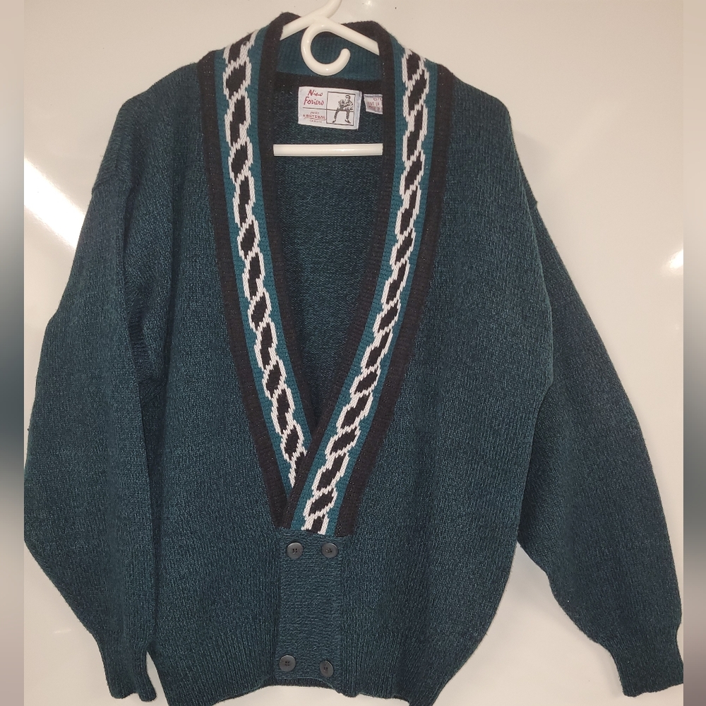 Vintage Nino Foriero knit Cardigan Men's Large - Randy River Button Knit Sweater